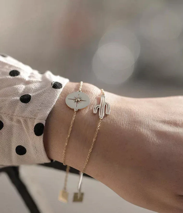 Zag Bijoux - Bracelet Aztèque Acier Doré – Image 2