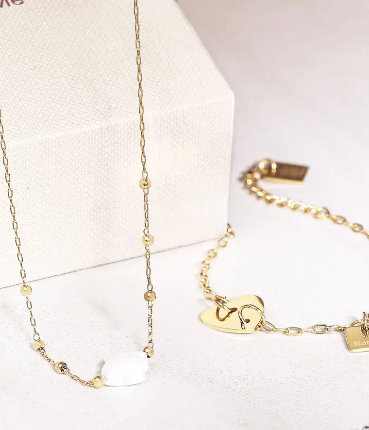 Zag Bijoux - Collier Velasquez Oeil de Tigre Acier Doré – Image 4