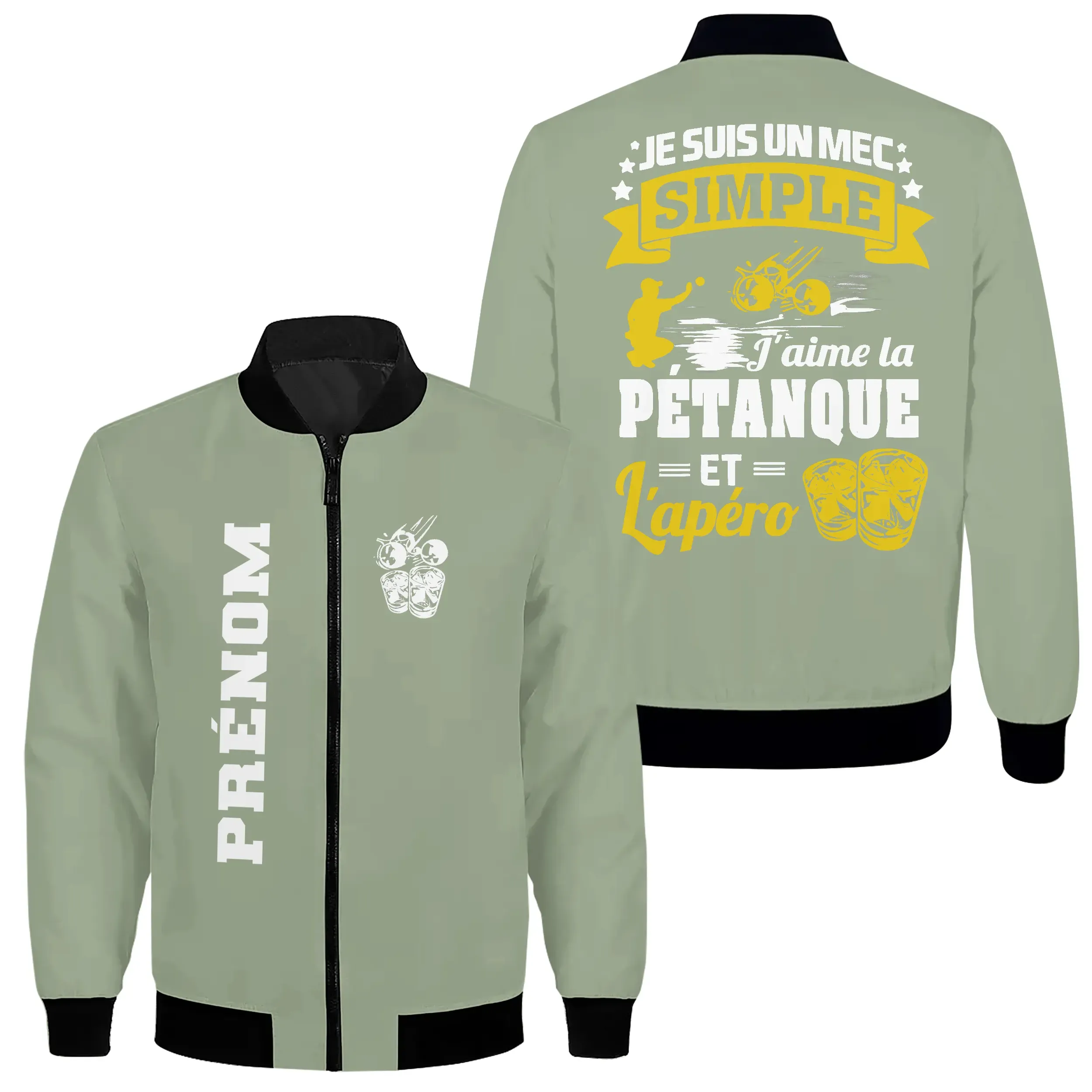 Alpenext - Veste De Sport, Je Suis Un Mec Simple J'aime La Pétanque Et L'apéro, Cadeau Humour Bouliste – Image 2