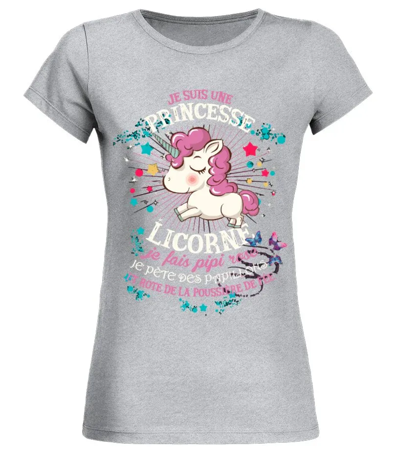 Princesse Licorne Tshirt Cadeau Femme CTS24032201 – Image 4