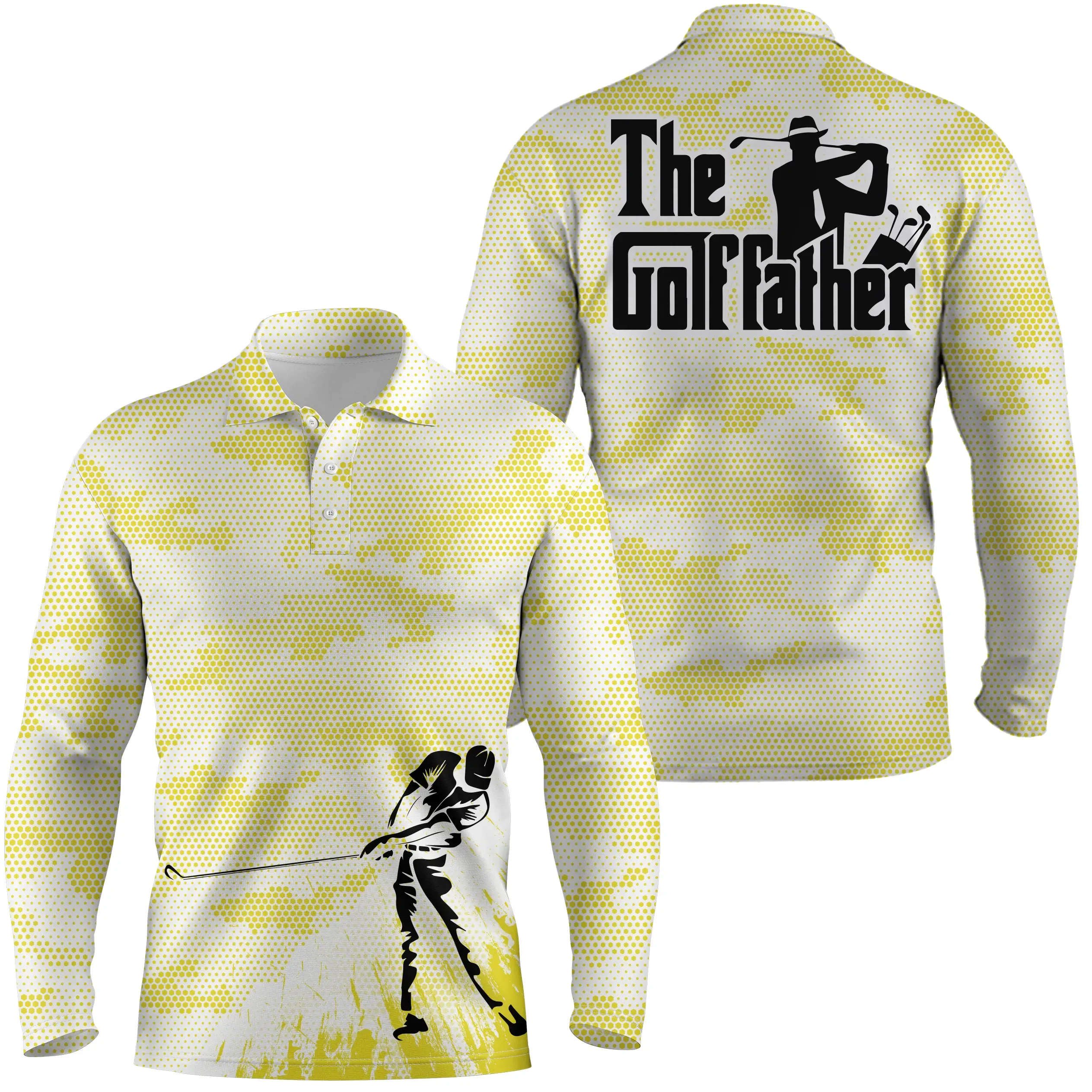 Polo de Golf, Cadeau Humour Golfeur, Polo à Séchage Rapide Homme, Club de Golf, The Golf Father - CTS17052221 – Image 5