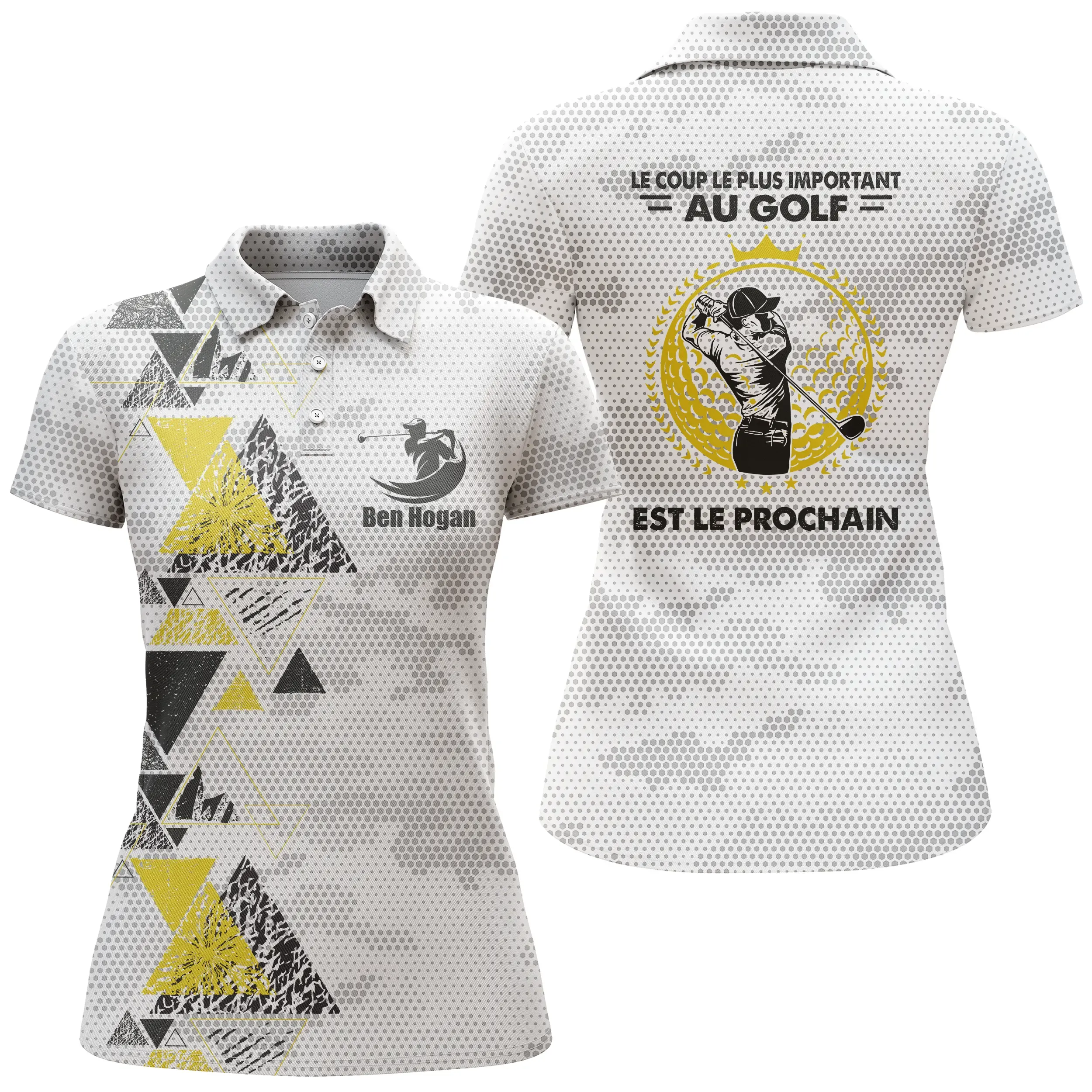 Cadeau Original Golfeur Golfeuse, Polo de Sport Personnalisé Homme Femme, Polo à Séchage Rapide, Le Coup Le Plus Important Au Golf Est Le Prochain - CTS12052213 – Image 5