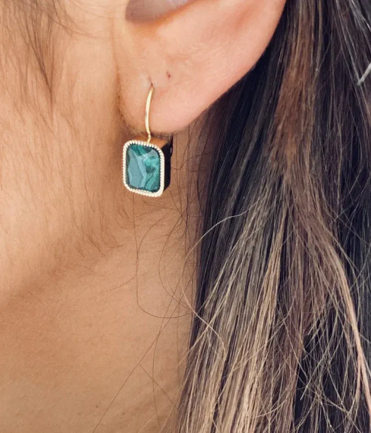 Zag Bijoux - Boucles d'Oreilles Véra Labradorite – Image 2