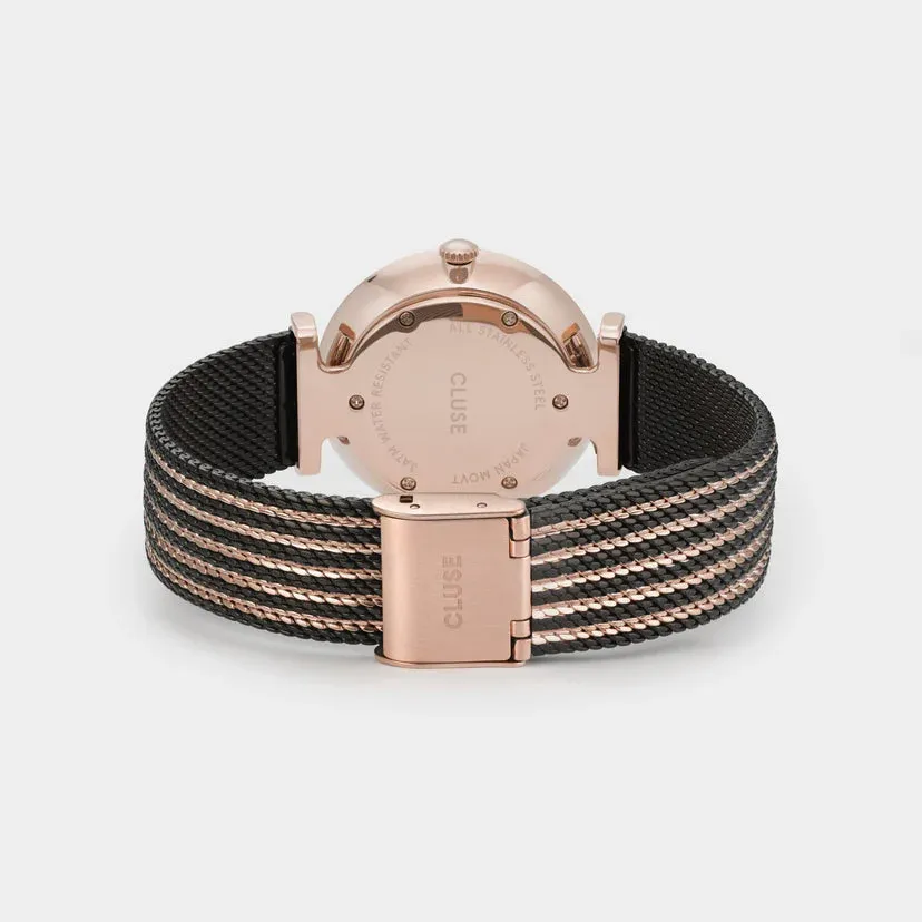 Cluse - Montre La Triomphe Mesh Bicolore Noire Rose Gold – Image 4