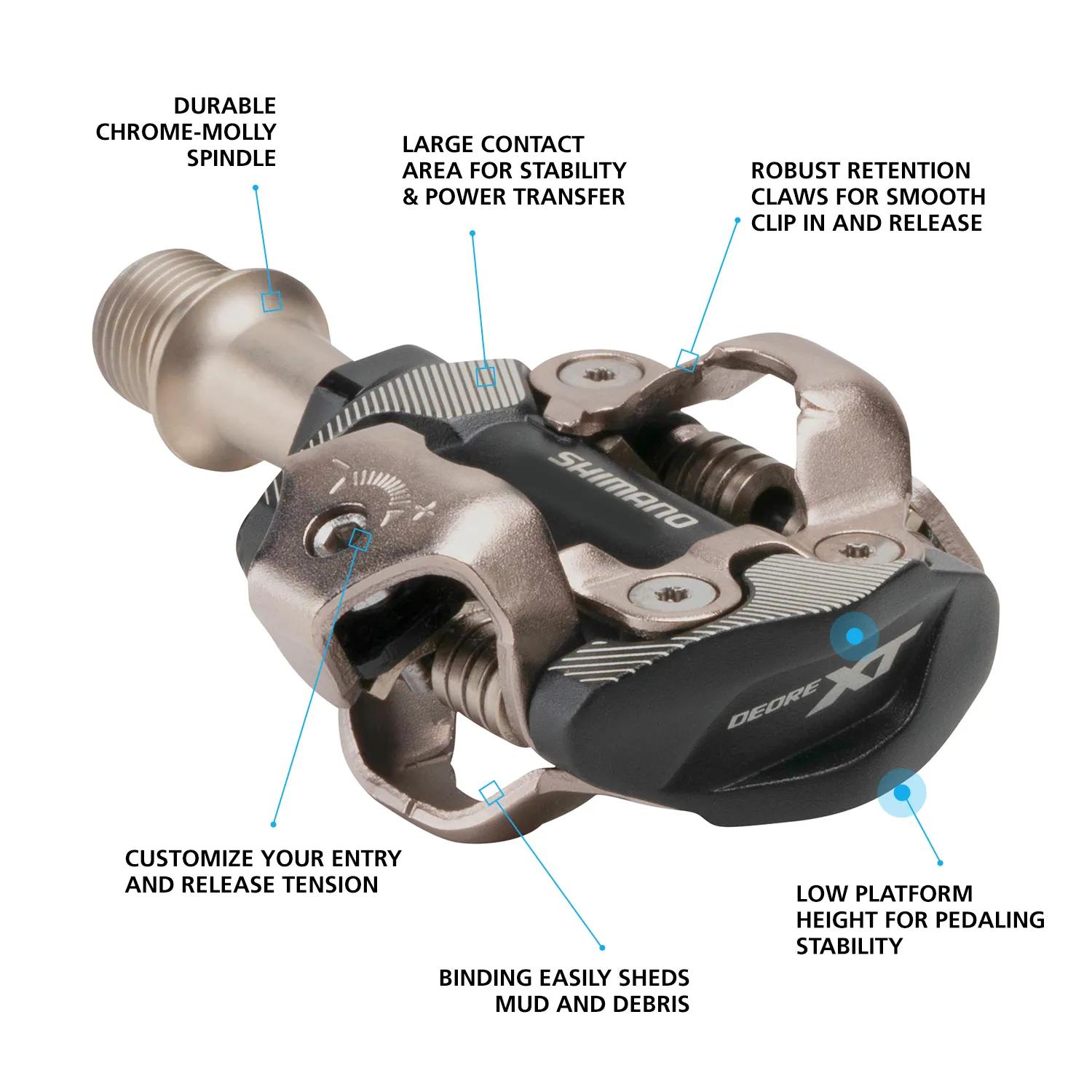 Pédales Shimano Deore XT PD-M8100 – Image 2